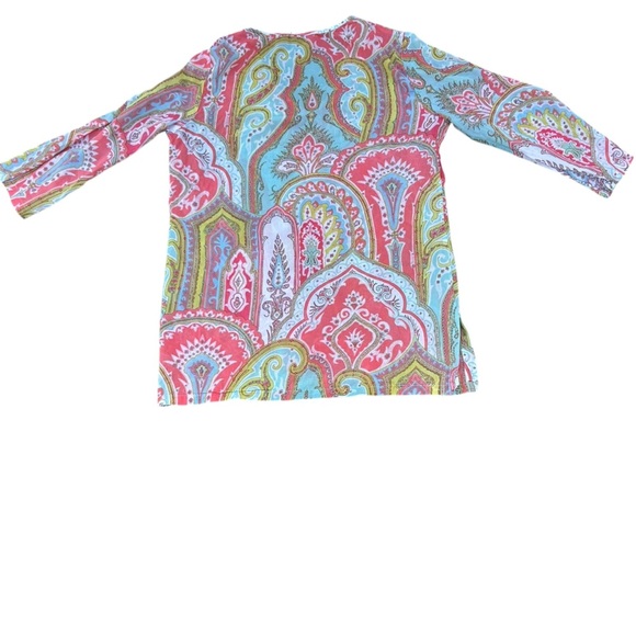 J. McLaughlin colorful shear swim cover up 100% cotton size small Tunic - Picture 10 of 11